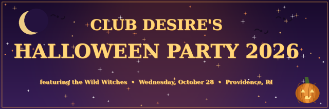 Club Desire Halloween Party 2026 featuring the Wild Witches